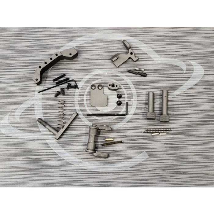 AR15 TUNGSTEN GREY CERAKOTE EHANCED 6 PIECE LPK ( lower parts kit )