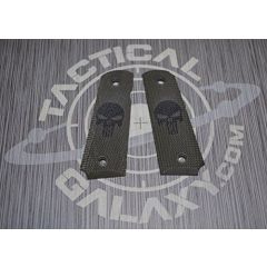1911 ODG CERAKOTE GRIPS W/ BLACK PUNISHER ( FULL OR MIDSIZE ) OLIVE DRAB GREEN