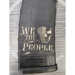 AR-15 BLACK WE THE PEOPLE - FLAG - SKULL - 30 ROUND MAGPUL PMAG