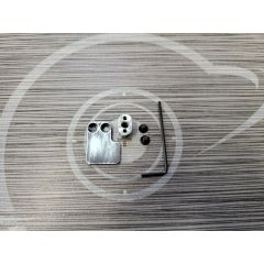 AR15 DISTRESSED WHITE CERAKOTE 2PC EXTENDED MAGAZINE RELEASE BUTTON
