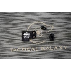AR15 BLACK ENGRAVED 2 PC EXTENDED MAGAZINE BUTTON-COME AND TAKE IT