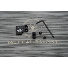 AR15 BLACK ENGRAVED 2 PC EXTENDED MAGAZINE BUTTON-DON'T TREAD ON ME