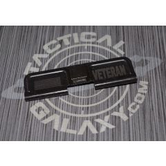 AR15 BLACK ENGRAVED EJECTION PORT DUST COVER - U.S. FLAG VETERAN