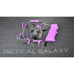 AR15 PURPLEXED CERAKOTE OEM COMPLETE MIL-SPEC LOWER PART KIT WITH PISTOL GRIP ( LPK )