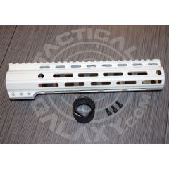 AR15 WHITE CERAKOTE 10" CLAMP ON MLOK HANDGUARD ( AR15 RAIL )