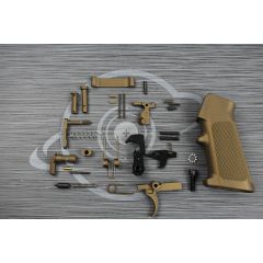 BURNT BRONZE CERAKOTE OEM COMPLETE MIL-SPEC LOWER PART KIT WITH PISTOL GRIP ( LPK )