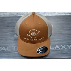 TACTICAL GALAXY CARAMEL AND KHAKI TRUCKER HAT
