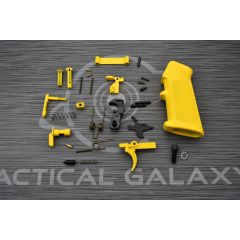 CORVETTE YELLOW CERAKOTE OEM COMPLETE MIL-SPEC LOWER PART KIT WITH PISTOL GRIP ( LPK )