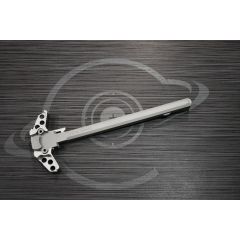 AR-15 SILVER ANODIZE Ambidextrous Charging Handle ( hole punched handle )