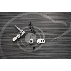 AR15 SILVER ANODIZE G3 AMBIDEXTROUS COMPLETE MAGAZINE ASSEMBLY ( MAG RELEASE ) 