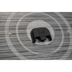 FITS GLOCK BLACK ALUMINUM 3d embossed SLIDE END PLATE  - spartan helmet