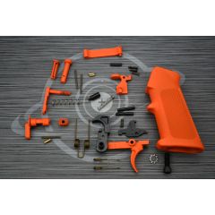 HUNTER ORANGE Cerakote OEM complete mil-spec lower part kit with pistol grip ( LPK )