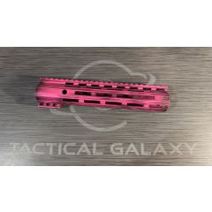 AR15 DISTRESSED PINK CERAKOTE 10" CLAMP ON MLOK HANDGUARD ( AR15 RAIL )