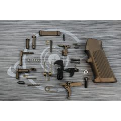 MIDNIGHT BRONZE Cerakote OEM complete mil-spec lower part kit with pistol grip ( LPK )