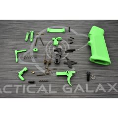 PARAKEET GREEN Cerakote OEM complete mil-spec lower part kit with pistol grip ( LPK )