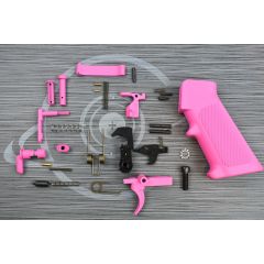 PINK CERAKOTE OEM COMPLETE MIL-SPEC LOWER PART KIT WITH PISTOL GRIP ( LPK )