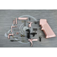 ROSE GOLD Cerakote OEM complete mil-spec lower part kit with pistol grip ( LPK )