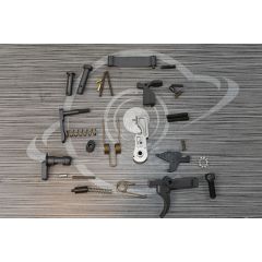 SNIPER GREY CERAKOTE OEM COMPLETE MIL-SPEC LOWER PART KIT WITH PISTOL GRIP ( LPK )